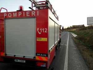 Incendiu pe A1 București-Pitești! O autoutilitară a luat foc 1 Intervenție pompieri