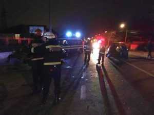Accident cu trei mașini implicate pe o stradă din Pitești 1 sofer beat