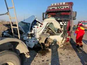 Doi șoferi morți! Accident cumplit pe A1 1 accident mortal A1
