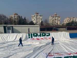 În sfârșit! Bazin acoperit în Ștrand! Sponsorizare de 500.000 lei de la Caroli! 1 balon presostatic