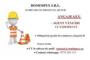 ROMIMPEX S.R.L. angajează agent de vânzări cu experiență! 1 ROMIMPEX