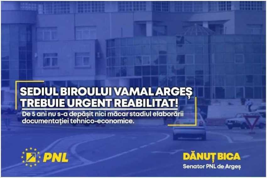 Dănuț Bica: „Sediul Biroului Vamal Argeș trebuie urgent reabilitat!” 1 birou vamal
