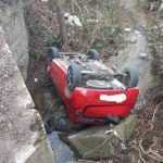 accident 4 - Răsturnare spectaculoasă a mașinii din accidentul de la Cepari!