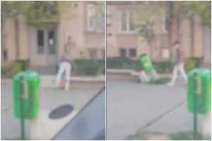 (Video) Piteștean surprins aruncând chiștoc de țigară pe jos! A recunoscut și a trecut la curățenie 1 de locala