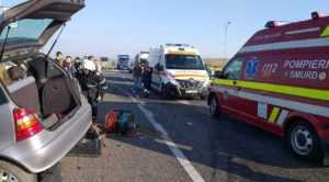 Accident cu 3 mașini pe șoseaua de centură a Capitalei! O persoană este rănită 1 accident