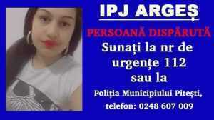 ALERTĂ! O minoră a dispărut din Pitești! 16 minora-disparuta