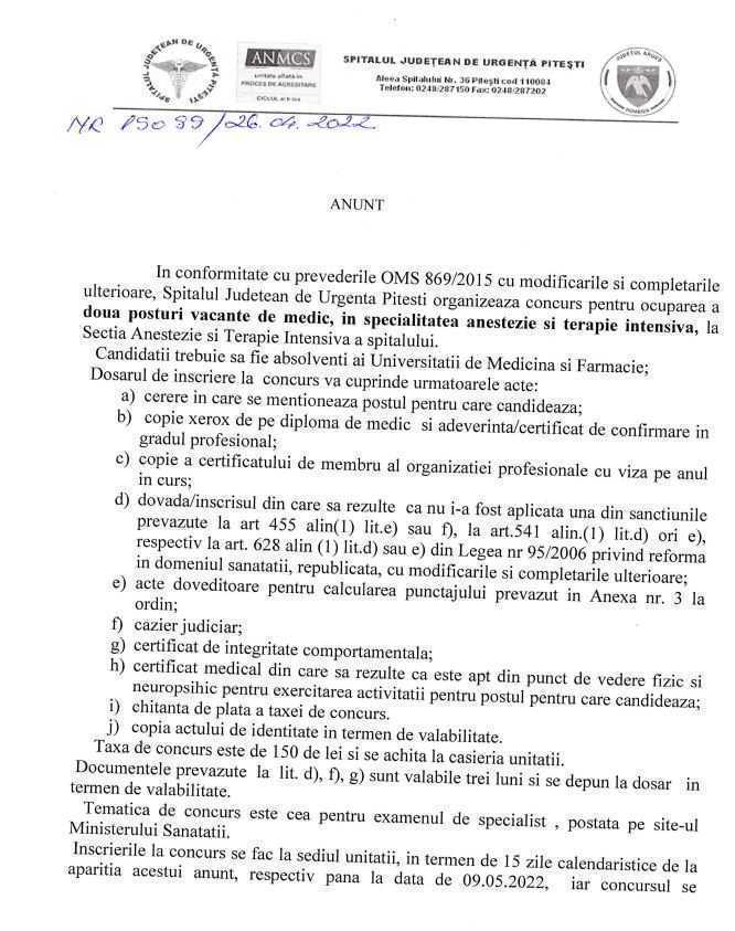 Narcis Sofianu: „Ceva e putred la Spitalul Județean Pitești”. În 2 luni a ratat 2 concursuri! 1 spitalul judetean1 - Narcis Sofianu: „Ceva e putred la Spitalul Județean Pitești”. În 2 luni a ratat 2 concursuri!