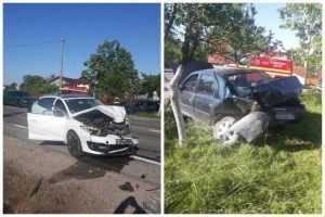Două mașini s-au ciocnit la Lunca Corbului! 17 la acc