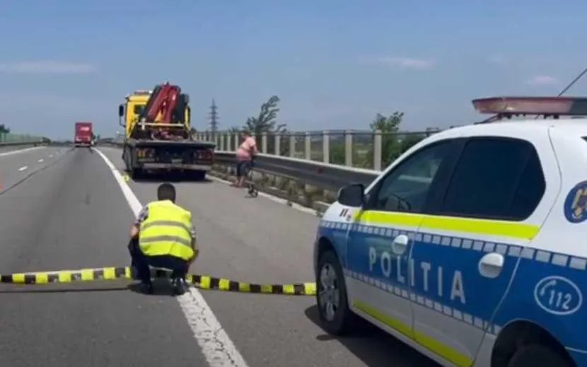 accident mortal a1 - (Video) Incendiu puternic pe A1! Cauza probabilă: o țigară!