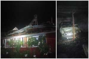 Incendiu puternic la o gospodărie din Argeș! A ars și o mașină 30 incendiu la Slobozia