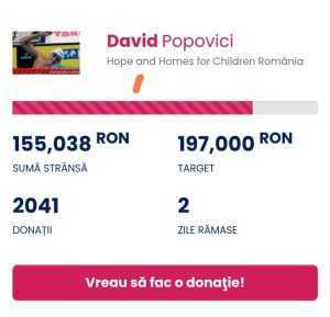 David Popovici face o strângere de fonduri pentru copiii cu nevoi! 1 donatii - David Popovici face o strângere de fonduri pentru copiii cu nevoi!