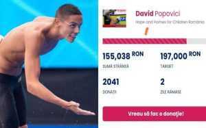 popovici donatii - David Popovici face o strângere de fonduri pentru copiii cu nevoi!