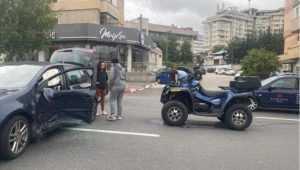 Accident în Pitești! A intrat cu ATV-ul într-o mașină! 1 atv accident - Accident în Pitești! A intrat cu ATV-ul într-o mașină!