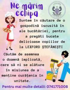 Ne mărim echipa! Te invităm să faci parte din POVESTEA LEXFORD! 1 Lexford