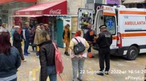 O femeie a căzut de la înălțime când ștergea geamurile - în centrul Piteștiului! 9 accident pitesti centru - O femeie a căzut de la înălțime când ștergea geamurile - în centrul Piteștiului!