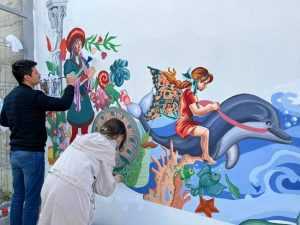 pictura lipatti - Profesorii și elevii de la „Dinu Lipatti” Pitești - aduc un strop de culoarea Spitalului de Pediatrie!