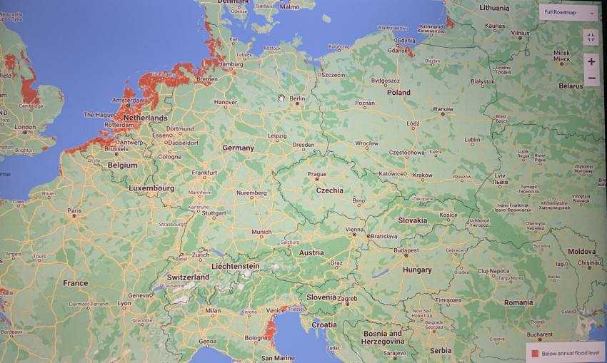 harta rosie creste nivelul marii Foto: Climate Central