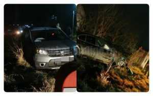 accident - Accident în Argeș! A ajuns cu BMW-ul în gard