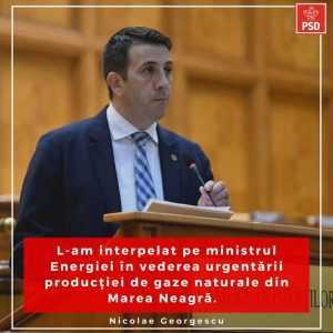Nicolae Georgescu - Nicolae Georgescu, deputat PSD de Argeș: Potențialul zăcământului ”Neptun Deep” a crescut