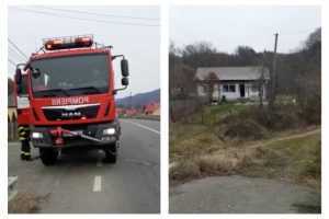 (Video) Incendiu la o casă din Argeș! Un bărbat de 39 de ani a fost rănit 1 incendiu casa