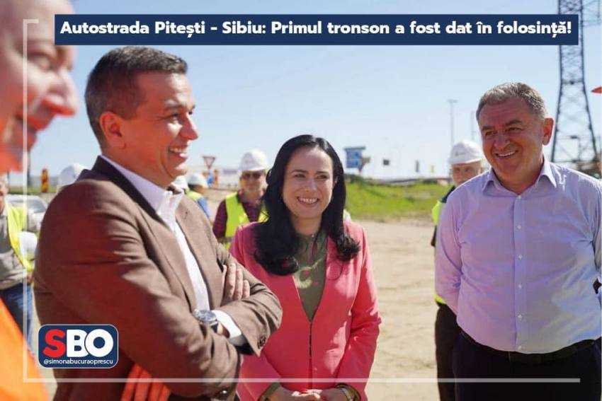 SBO autostrada Pitesti Sibiu e gata primul tronson 2022