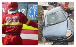 accident mosoaia - Accident în Argeș! Mașină intrată în șanț