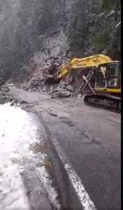 Transfăgărășan drum blocat 