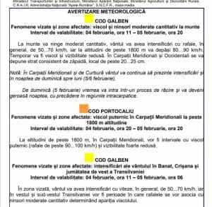O nouă atenționare meteo de la ANM! Cod portocaliu de ninsori și viscol în Argeș și alte județe din țară! 1 cod anm