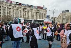 Acțiuni de protest. Sănătatea a ieșit în stradă! 1 Sursă foto: Facebook Federația Sanitar România
