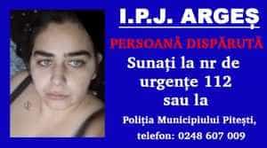 disparuta - Tânără de 25 de ani, din Pitești - dată DISPĂRUTĂ!