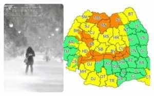 cod portocaliu viscol - Cod portocaliu în Argeș! Vânt puternic până duminică seara