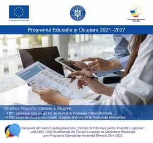 4,3 miliarde euro, alocați prin Programul Educație și Ocupare 22 Sursă foto: Facebook Ministerul Investițiilor și Proiectelor Europene