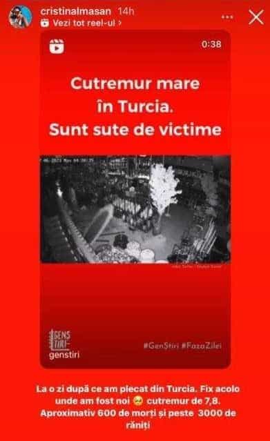 uful cristina almasan e1676899039795 - Cirdi Ufuk și familia sa – scăpați prin minune de cutremurul din Iskenderun, Turcia
