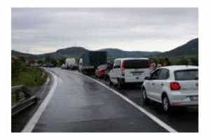 Trafic blocat pe DN7 în urma unui accident 1 lucrări pe dn7