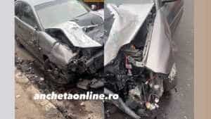 accident 1 - (VIDEO) Accident rutier cu 2 mașini în Pitești! O victimă implicată