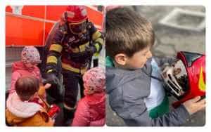 isu arges copii - Oaspeți speciali la ISU Argeș! Copiii au îmbrăcat haina de pompier