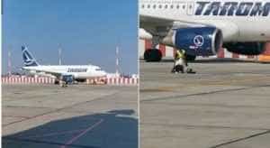O femeie cu un copil de 3 luni a încercat să prindă avionul din mers! 1 aeroport avion - O femeie cu un copil de 3 luni a încercat să prindă avionul din mers!