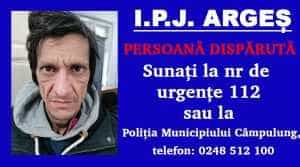 barbat disparut - Bărbatul din Câmpulung, dat DISPĂRUT - A fost găsit!