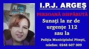 Femeie din Pitești cu afecțiuni medicale - dată DISPĂRUTĂ! 1 persoana disparuta - Femeie din Pitești cu afecțiuni medicale - dată DISPĂRUTĂ!