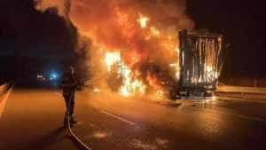 incendiu - TIR izbucnit în flăcări pe autostradă!