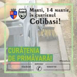 Primăria Mioveni: Reluăm curățenia de primăvară în Colibași! 1 curățenia
