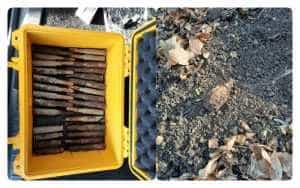 grenada arges - Grenadă și 24 de cartușe din Primul Război Mondial- descoperite în Argeș