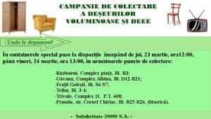 Campanie de colectare GRATUITĂ a deșeurilor voluminoase și DEEE, în Pitești! 1 colectare deșeuri