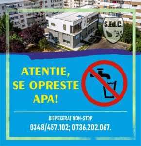 Atenție! Se oprește apa pe o stradă din Mioveni! 1 Mioveni