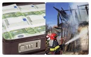 avere casa foc - Un bărbat din Argeș a ars o valiză plină cu 20.000 de euro, iar apoi a vrut să dea foc și la casă