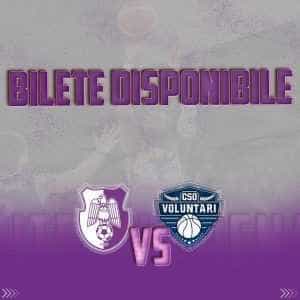 S-au pus în vânzare biletele pentru meciul de baschet dintre FC Argeș și CSO Voluntari! 2 meci baschet
