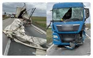 accident pitestean braila - Remorca unui camion condus de un piteștean, dezmembrată din cauza vântului! A zburat în cabina altui TIR