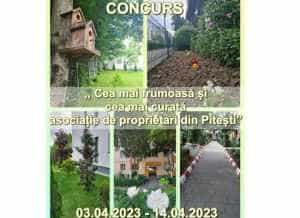 De luni. START ”Cea mai frumoasă și cea mai curată asociaţie de proprietari din Municipiul Piteşti” 14 Sursă foto: Facebook Primaria MUnicipiului Pitesti