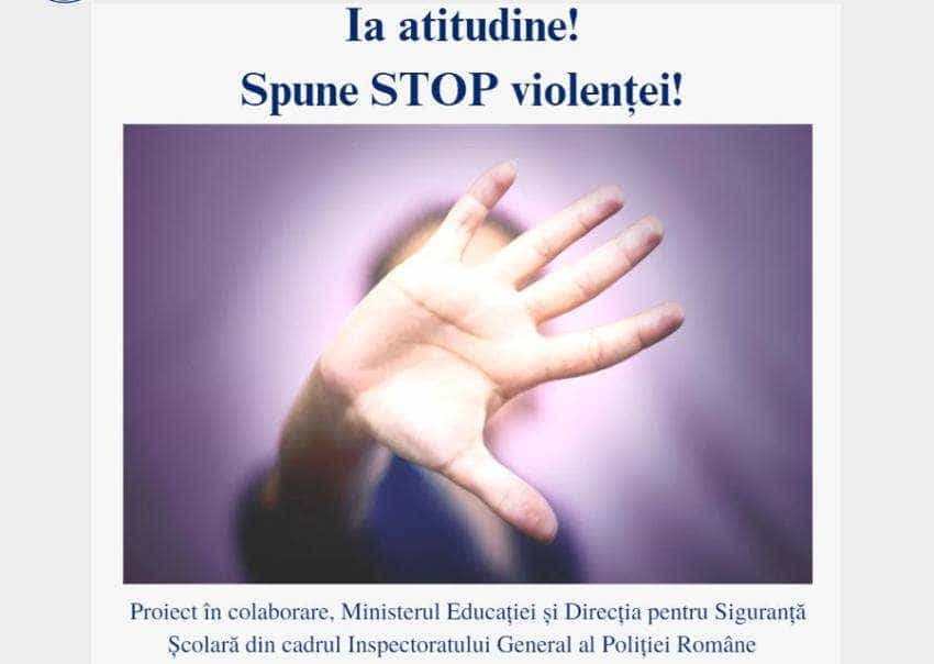 ia atitudine spune stop violentei Sursă foto: Facebook Ministerul Educației