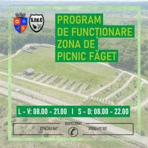MIOVENI. Programul de funcționare al zonei de picnic din Făget! 1 Mioveni picnic Faget